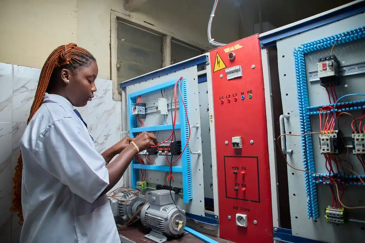 Multiple electrical panels showcasing different configurations and capacities for local customers' needs.